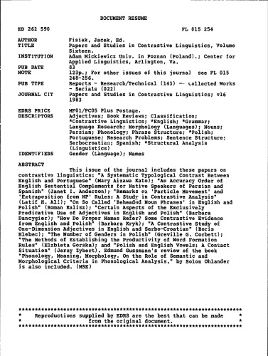 ﻿مقالات و مطالعات زبانشناسی متضاد، جلد 16