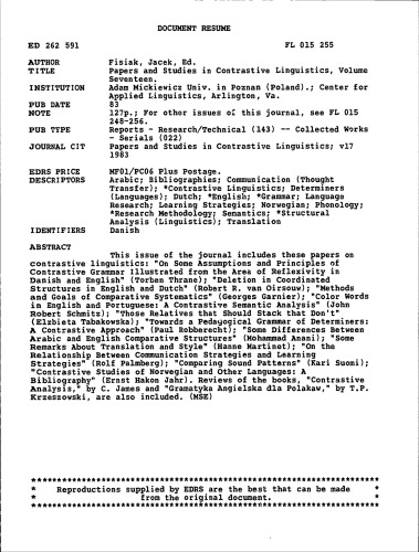﻿مقالات و مطالعات زبانشناسی متضاد، جلد 17