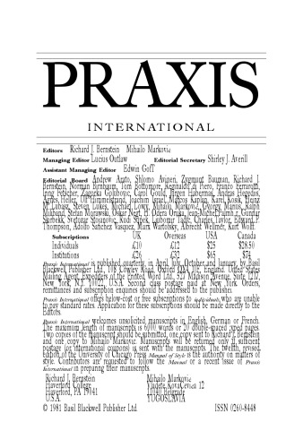 ﻿پراکسیس بین المللی جلد 1، شماره 3 1 3