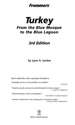 ﻿Frommer's Turkey: از مسجد آبی تا تالاب آبی (Frommer's Complete)