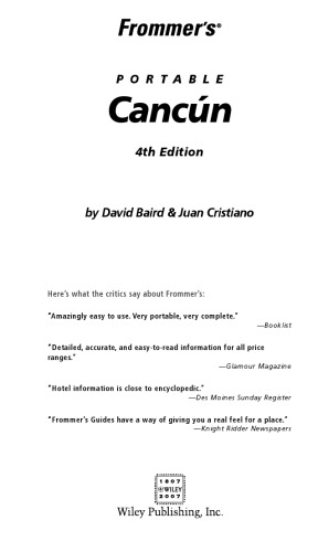 ﻿Frommer's Portable Cancun، ویرایش چهارم (Frommer's Portable)