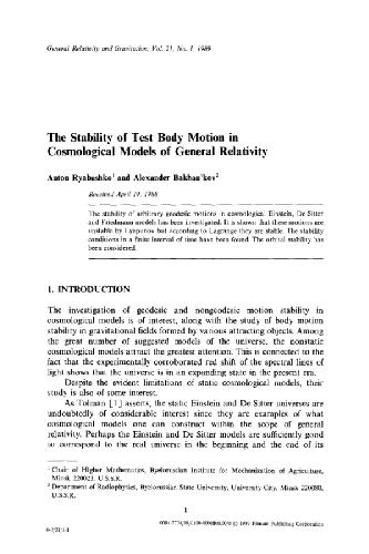 نسبیت عام و گرانش جلد. 21