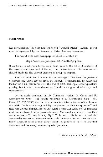 ﻿نسبیت عام و گرانش جلد. 29