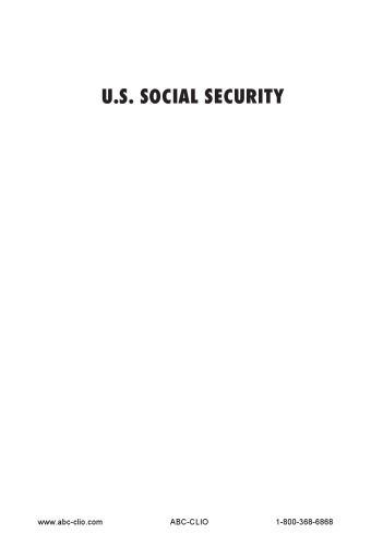 ﻿امنیت اجتماعی ایالات متحده: کتابچه مرجع (مسائل معاصر جهان)