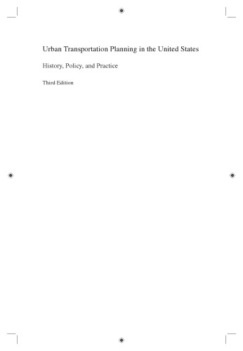 ﻿برنامه ریزی حمل و نقل شهری در ایالات متحده: تاریخچه، سیاست و عمل