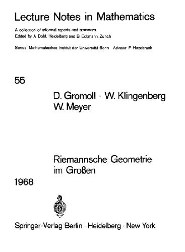 ﻿Riemannsche Geometrie im Grossen