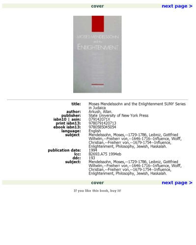 ﻿موسی مندلسون و روشنگری