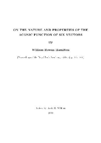 در مورد ماهیت و ویژگی های عملکرد Aconic از شش بردار