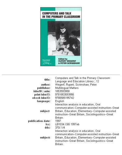 ﻿رایانه و گفتگو در کلاس ابتدایی (کتابخانه زبان و آموزش، شماره 12)