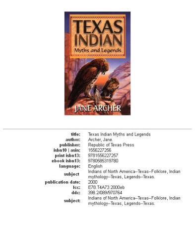 ﻿افسانه ها و افسانه های هندی تگزاس