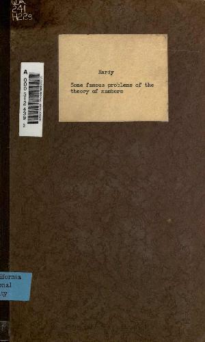 برخی از مشکلات مشهور تئوری اعداد