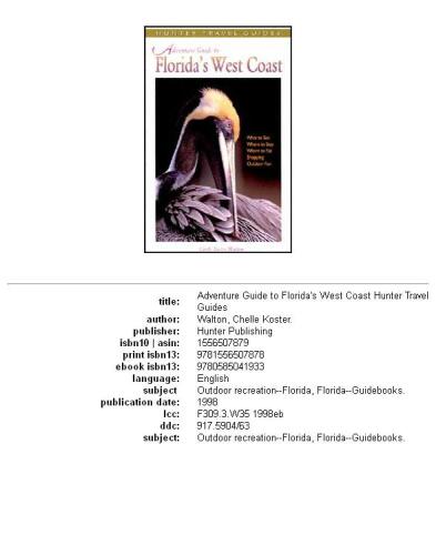 ﻿راهنمای ماجراجویی در ساحل غربی فلوریدا (راهنماهای سفر شکارچی)