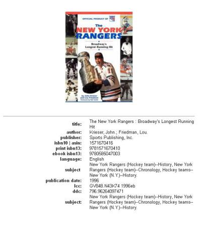 ﻿نیویورک رنجرز: طولانی ترین موفقیت برادوی