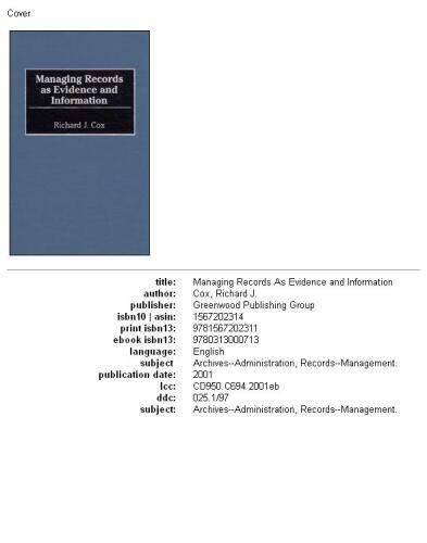 ﻿مدیریت سوابق به عنوان شواهد و اطلاعات