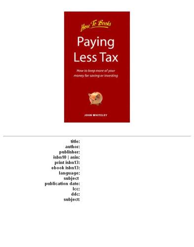 ﻿پرداخت مالیات کمتر (چگونه)