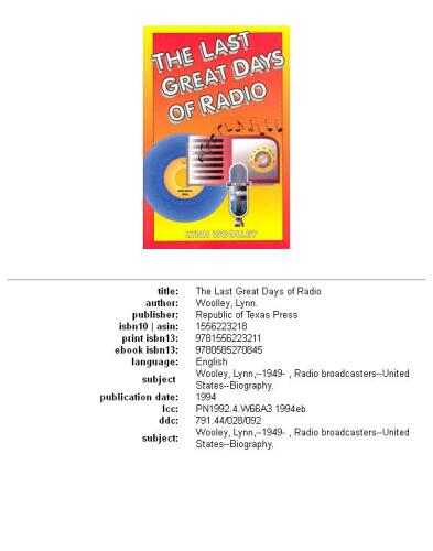 ﻿آخرین روزهای بزرگ رادیو