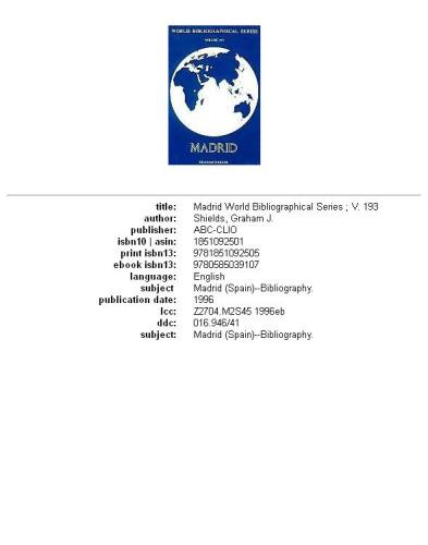 ﻿مادرید (سری کتابشناسی جهانی)