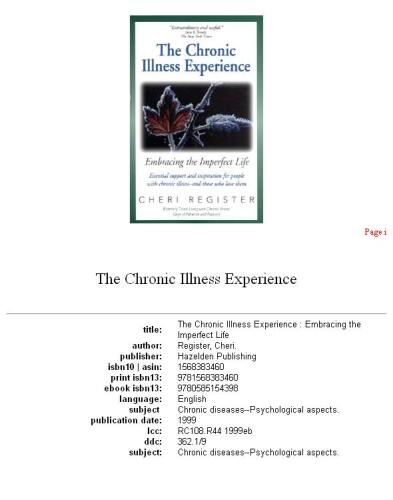 ﻿تجربه بیماری مزمن: در آغوش گرفتن زندگی ناقص