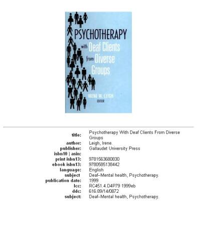 ﻿روان درمانی با بیماران ناشنوا از گروه های مختلف