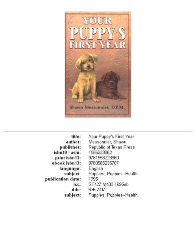 ﻿سال اول توله سگ شما