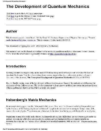 ﻿توسعه مکانیک کوانتومی