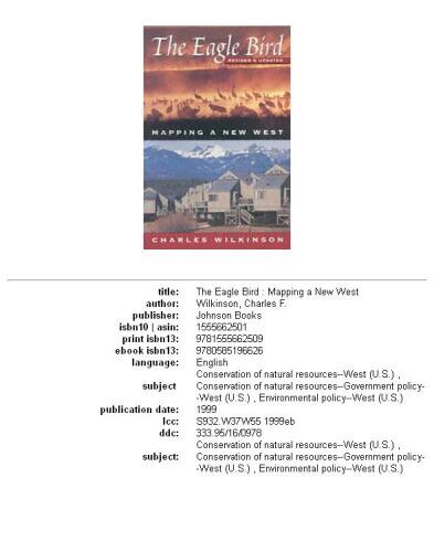 ﻿پرنده عقاب: نقشه برداری از غرب جدید