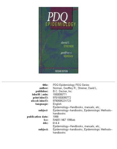 ﻿اپیدمیولوژی PDQ