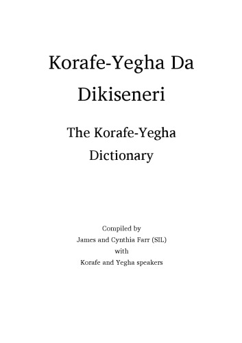 ﻿Korafe-Ygha Da Dikiseneri (فرهنگ لغت کورافه-یقا)