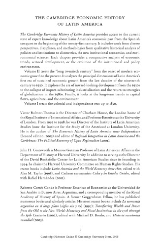 ﻿تاریخ اقتصادی کمبریج آمریکای لاتین: جلد 2، قرن بیستم طولانی