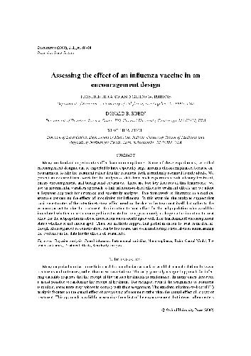 ﻿ارزیابی اثر واکسن آنفلوانزا در یک طرح تشویقی