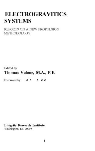 ﻿سیستم‌های الکتروگرانشی: گزارش‌هایی در مورد یک روش پیشرانه جدید