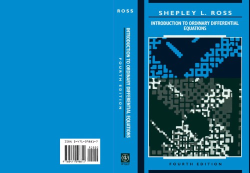 ﻿مقدمه ای بر معادلات دیفرانسیل معمولی، ویرایش چهارم