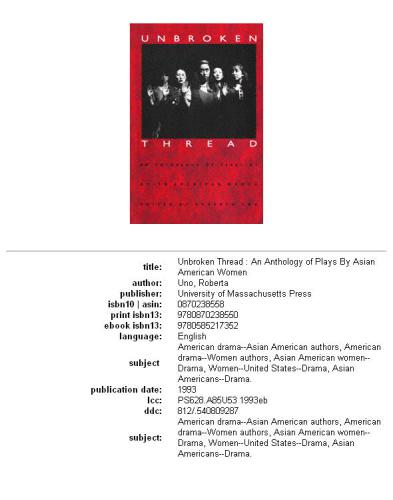 ﻿موضوع ناگسستنی: گلچین نمایشنامه های زنان آسیایی آمریکایی