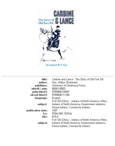 ﻿Carbine and Lance: The Story of Old Fort Sill