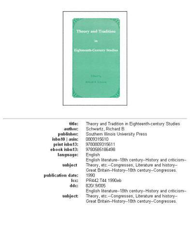 ﻿نظریه و سنت در مطالعات قرن هجدهم