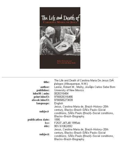 ﻿زندگی و مرگ کارولینا ماریا دی ژسوس (دیالوگوس (آلبوکرک، نیومکزیکو).)