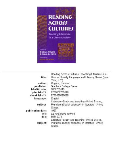 ﻿Reading Across Cultures: Teaching Literature in a Diverse Society (مجموعه زبان و سواد (انتشارات کالج معلمان))