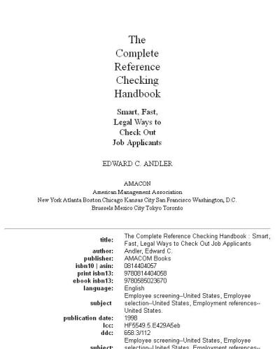 ﻿راهنمای بررسی مرجع کامل: روشهای هوشمند ، سریع و قانونی برای بررسی متقاضیان شغل