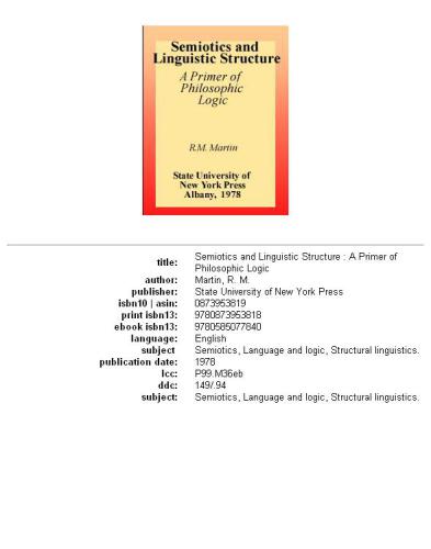 ﻿نشانه شناسی و ساختار زبانی: مبانی منطق فلسفی