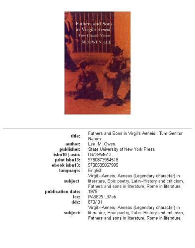 ﻿پدران و پسران در Aeneid ویرژیل: Tum Genitor Natum