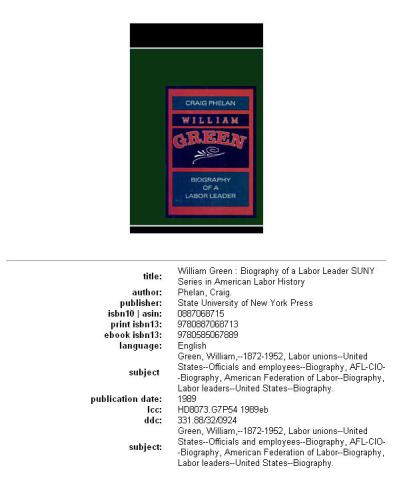 ﻿ویلیام گرین: بیوگرافی یک رهبر کارگری