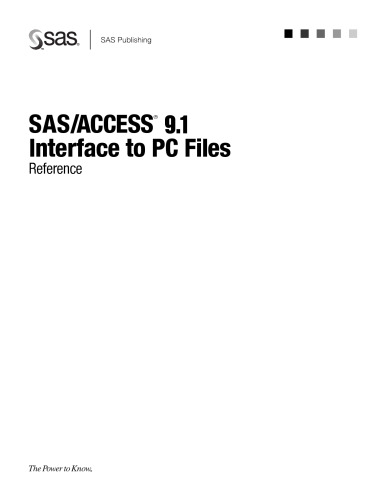SAS / ACCESS 9.1 رابط با فایلهای PC: مرجع