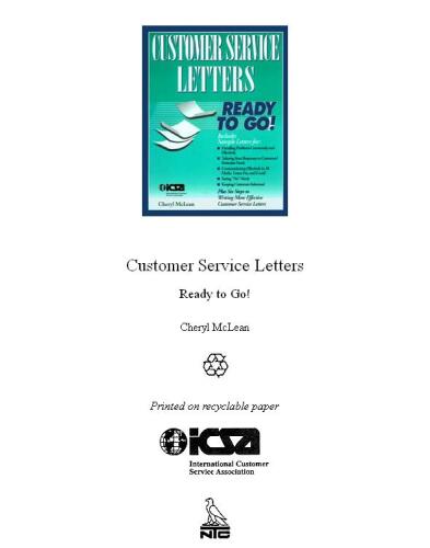 ﻿نامه های خدمات مشتری آماده است! (آماده رفتن)