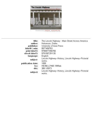 ﻿بزرگراه لینکلن: خیابان اصلی در سراسر آمریکا