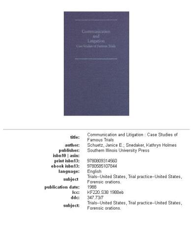 ﻿ارتباطات و دعاوی: مطالعات موردی محاکمات مشهور