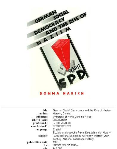 ﻿سوسیال دموکراسی آلمان و ظهور نازیسم