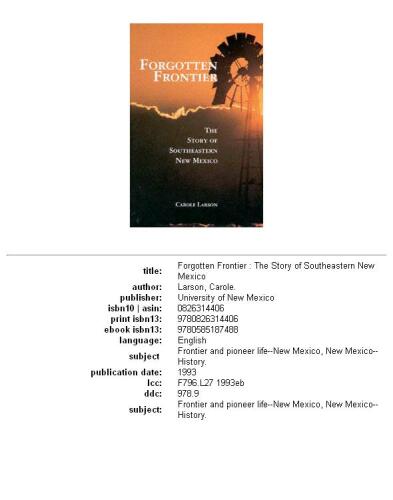 ﻿مرز فراموش شده: داستان جنوب شرقی نیومکزیکو