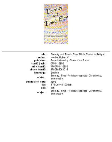 ﻿جریان ابدیت و زمان (سریال S U N Y در فلسفه)