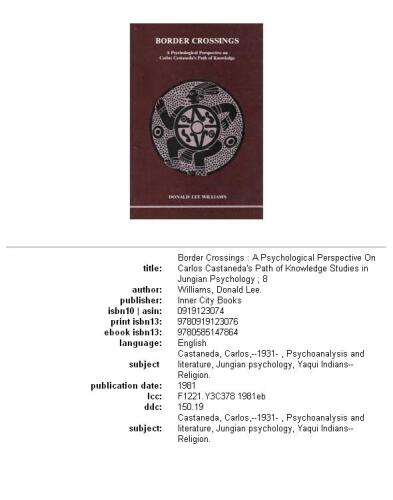 ﻿گذرگاه‌های مرزی: دیدگاه روان‌شناختی در مسیر دانش کارلوس کاستاندا