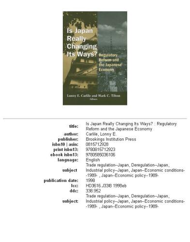 ﻿آیا ژاپن واقعاً راه خود را تغییر می دهد؟: اصلاحات نظارتی و اقتصاد ژاپن